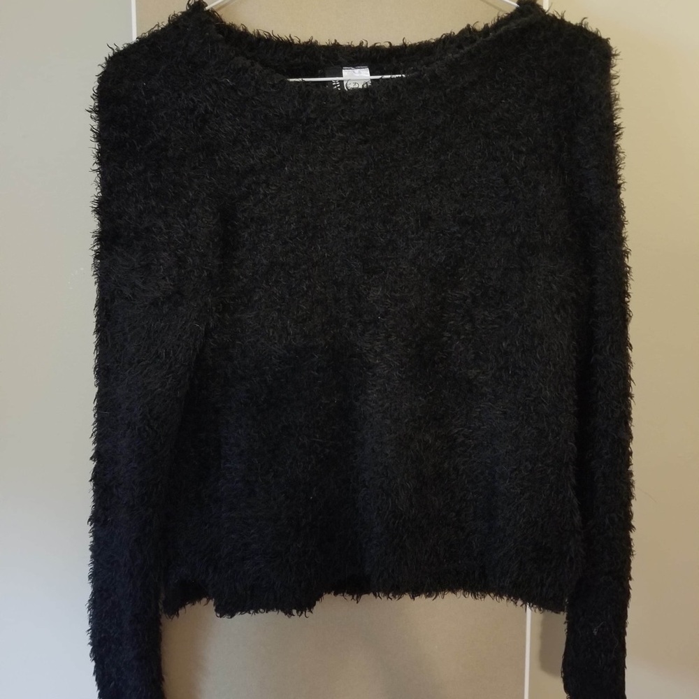 Fuzzy Black Top Divided Collection